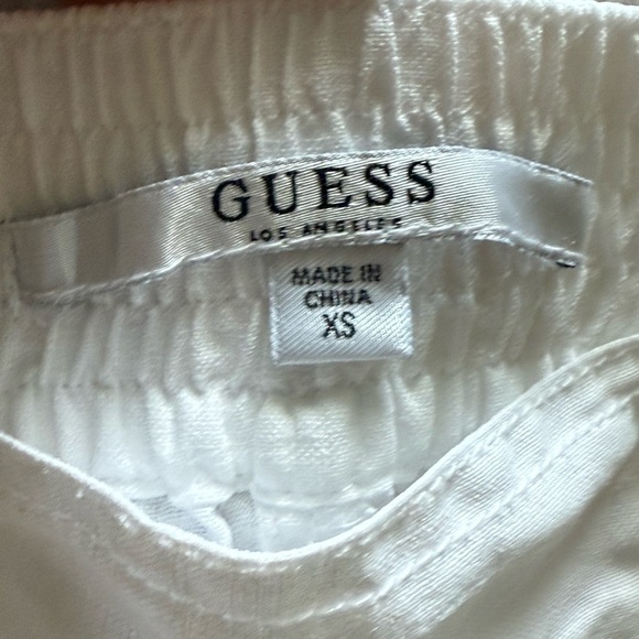GUESS: white Linen Shorts - Size XS - Picture 4 of 5